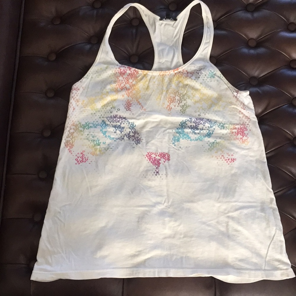 Racerback cat face tank